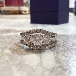 ✨ 1.50 CTTW Diamond Ring & Enhancer Set | 14KT White Gold | Size 7 ✨